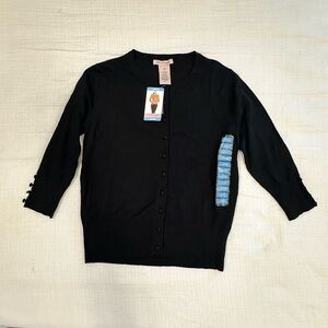 Philosophy Elegant Black Button-Up Top